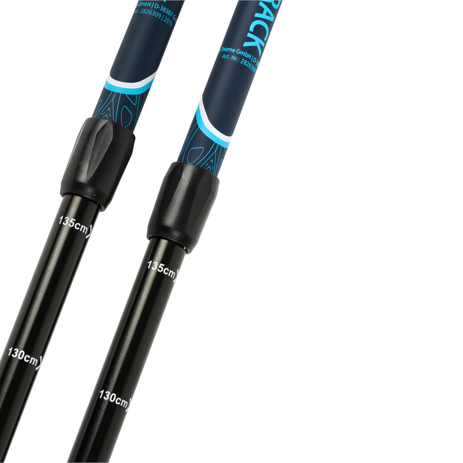 Nordic Walking Stöcke Premium Track Nordic Walking Unisex Schwarz-Blau 6/6