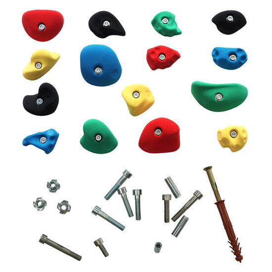Klettergriff-Set Leicht Mit Befestigungsmaterial für Betonwand Set C Klettern