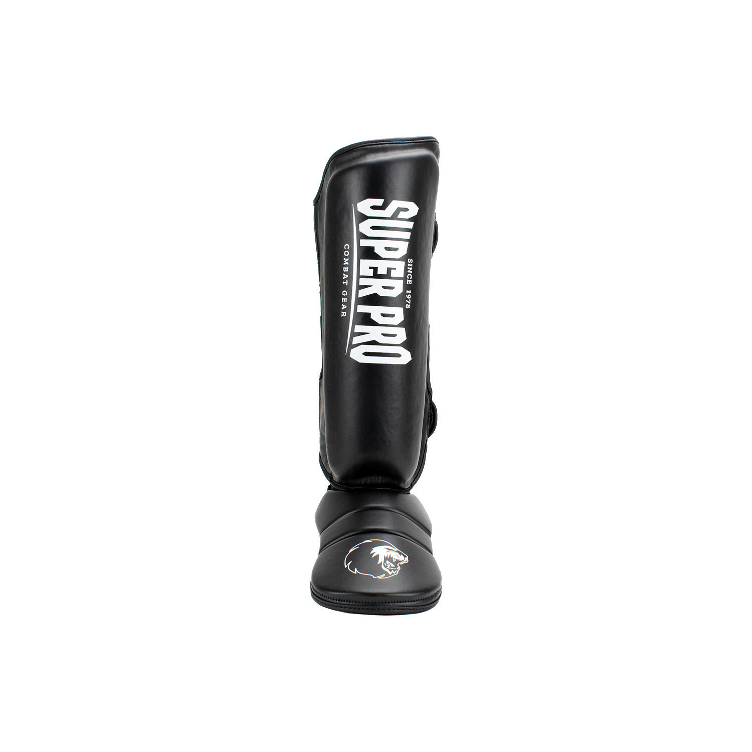 Protège-tibias de kick-boxing - Protector - Noir/Blanc 1/5