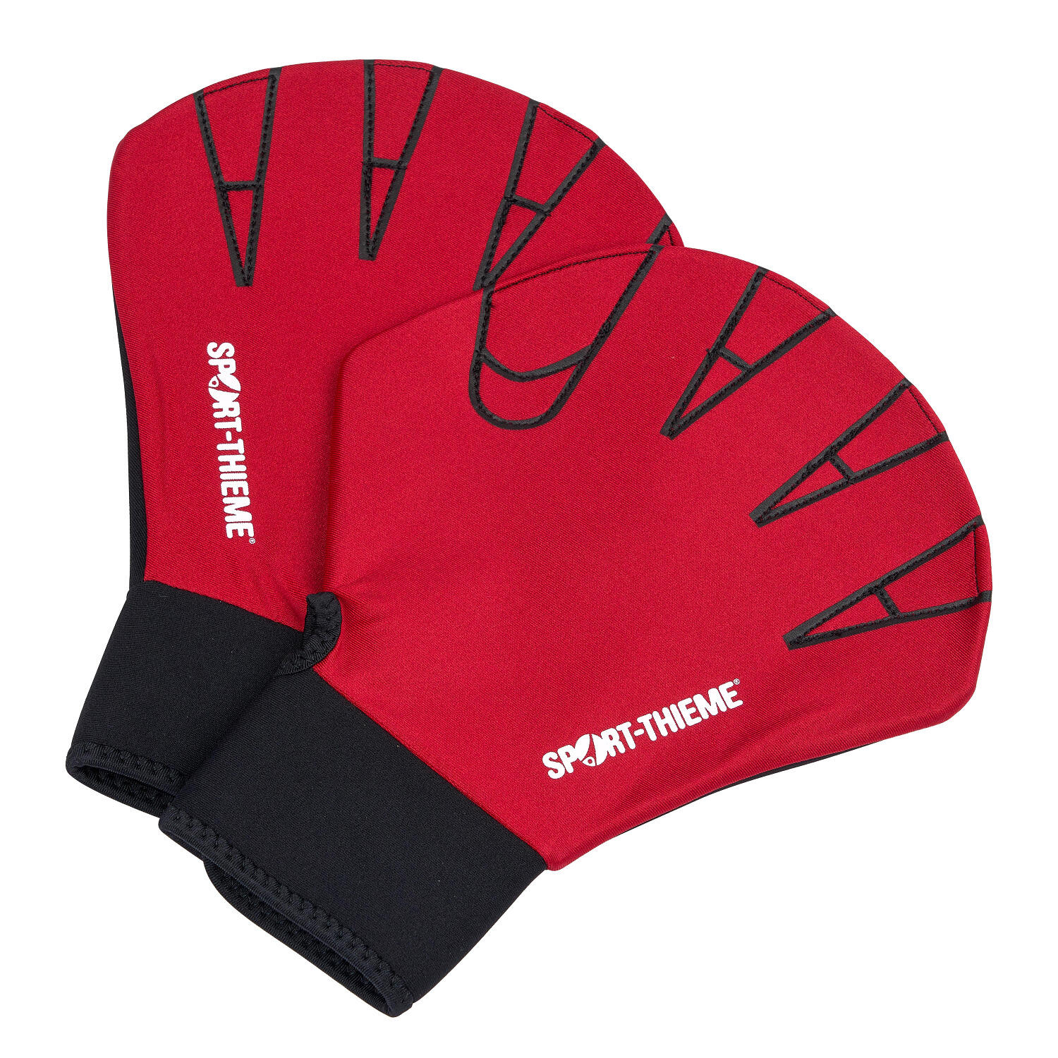 Aqua-Fitness-Handschuhe Rot M 25x18 cm Schwimmen Unisex Rot 4/4