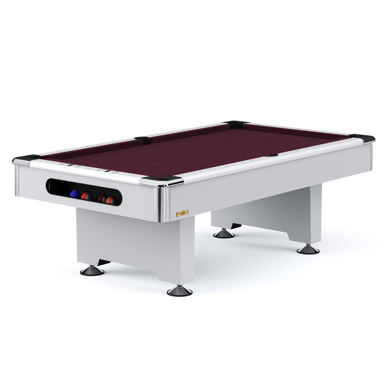 AUTOMATEN HOFFMANN Tavolo da biliardo Club Pro III Decor Bianco Simonis 860 Vino Campo da gioco