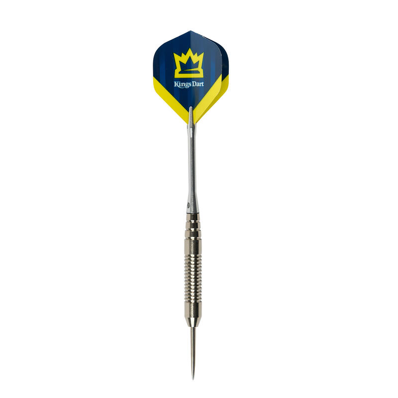 Kings Dart 50 Stück Steeldartpfeile, 20 g, Blau-Gelb