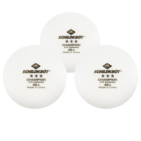 Piłeczki do tenisa stołowego Schildkröt Champion 3* Poly 40+ Białe