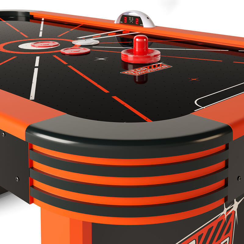 Sportime 6ft LED-Airhockey-Tisch, Star Crusher Orange