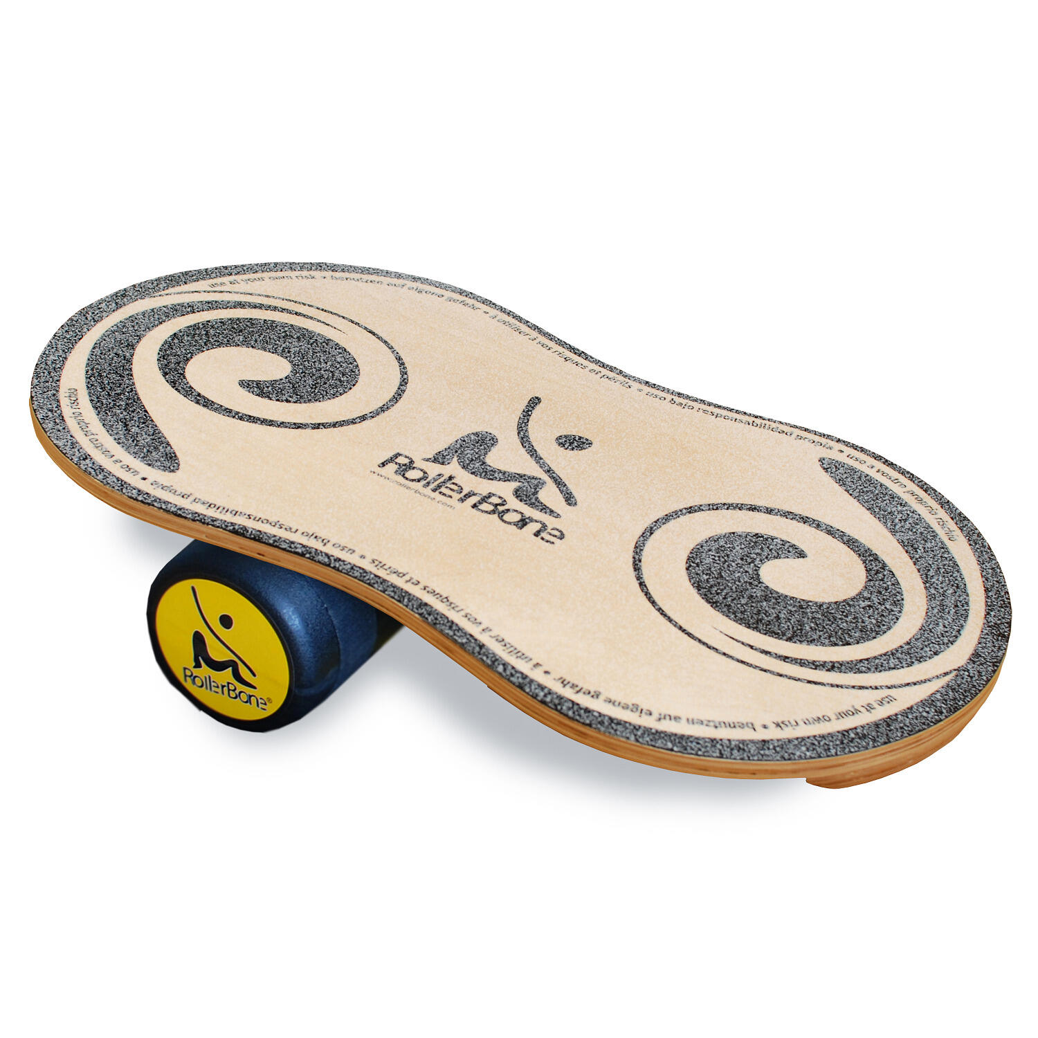 ROLLERBONE Balance-board RollerBone 1.0 Pro legno pino 74 cm con rullo PVC antiscivolo