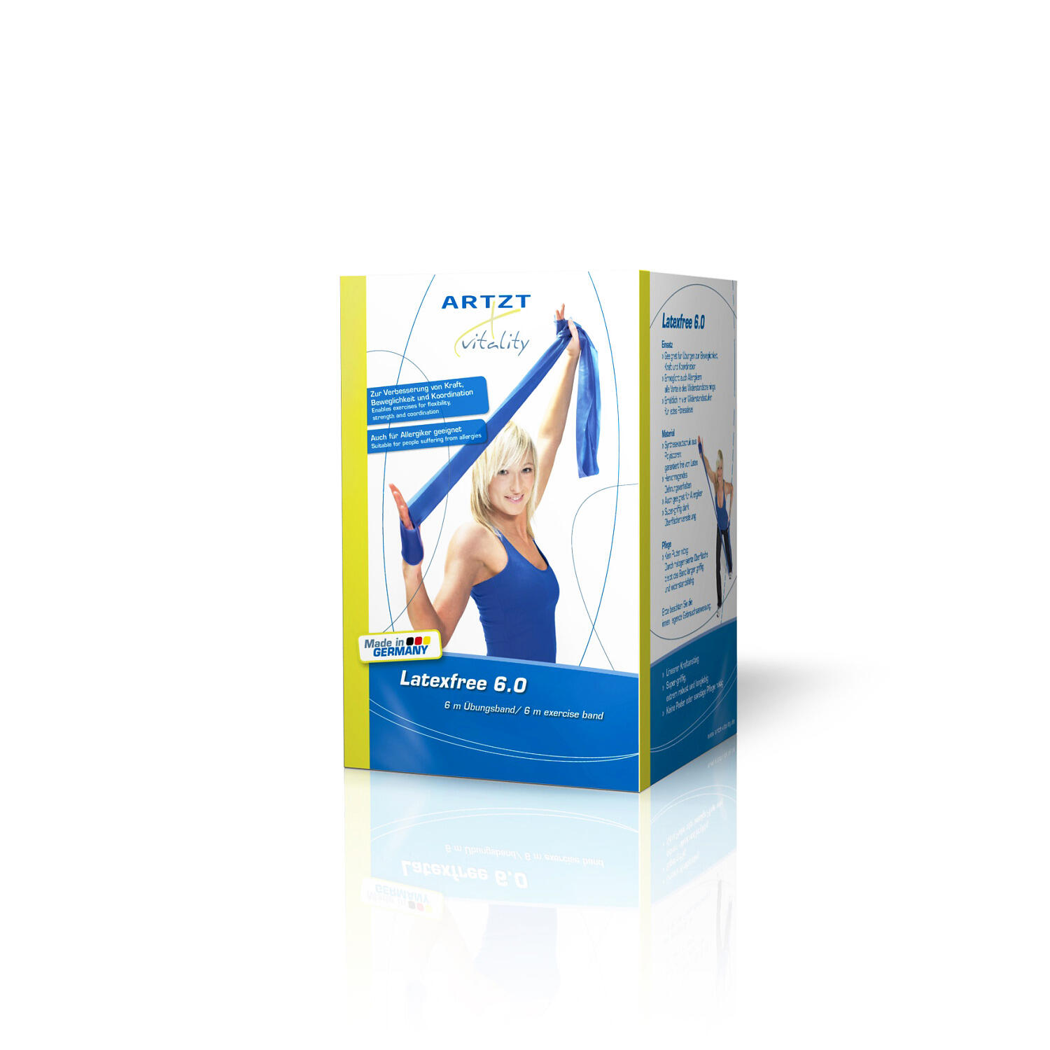 Fitnessband latexfrei Blau Extra stark 25 m Fitness / Krafttraining Unisex Blau 4/5