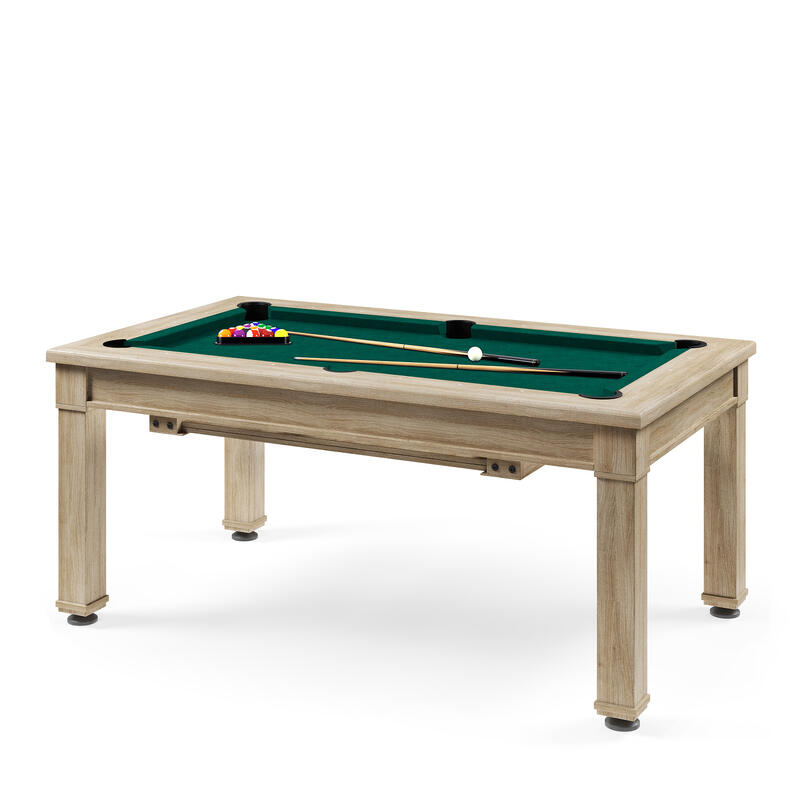 Bison Billard- und Esstisch Dolce Vita Eiche, Englisch Billard Grün, 5 ft