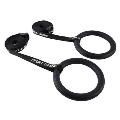 Turnringe-Set Black Wood 32 mm Turnen Unisex Schwarz