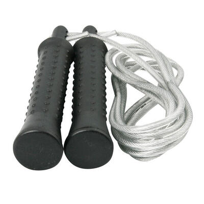 Springseil inkl. Zusatzgewichten Fitnesstraining Unisex Schwarze Griffe. Seil