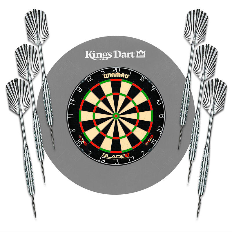 Kings Dart Dart-Set Two Winmau Dartboard Blade 6, Rot