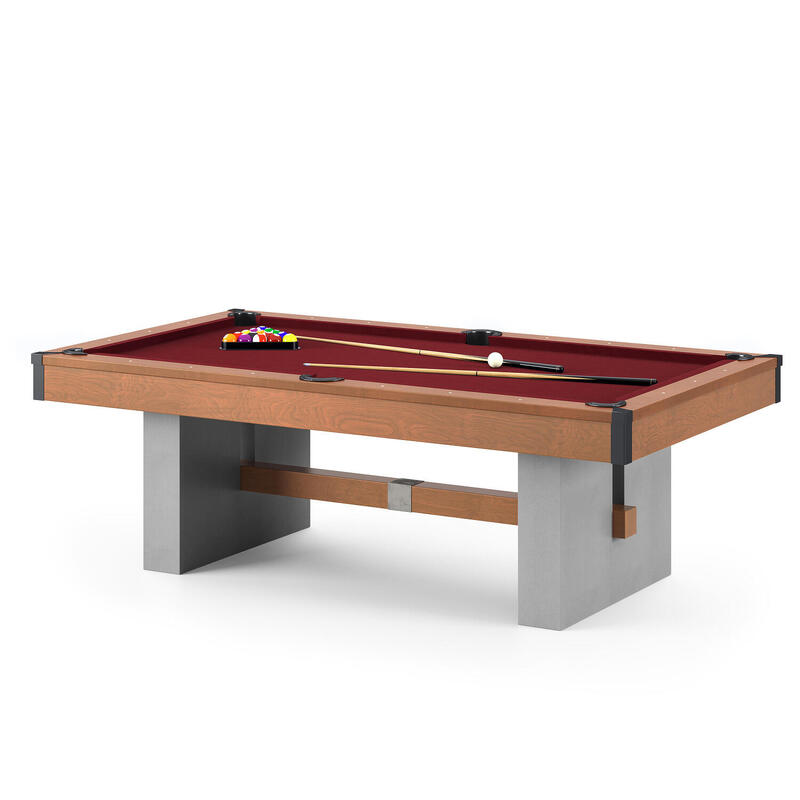 Bison Billardtisch Loft Schiefer, Simonis 860 Red, 7 ft (Spielfeld 198x99 cm)