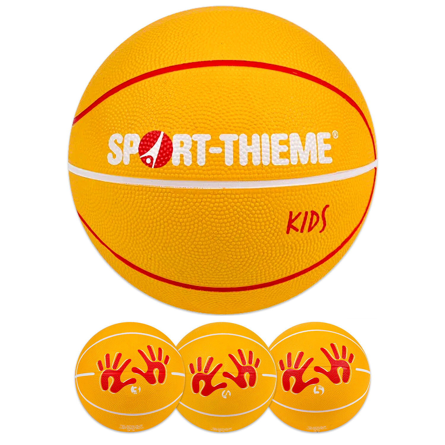 Basketball Kids Größe 3 Basketball Unisex Gelb-Rot 4/5