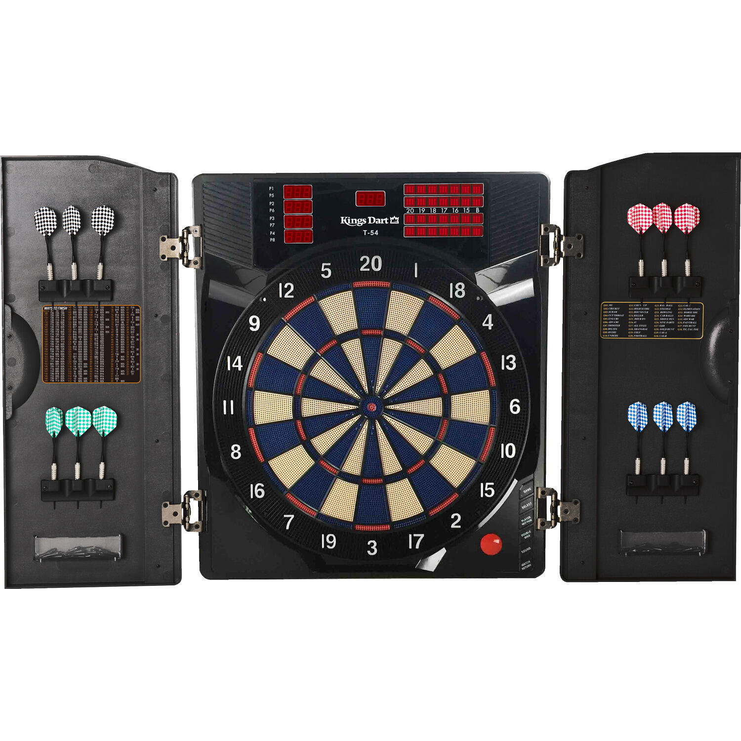 KINGS DART Dart-Set Dartkabinett Profi Darts / Softdarts Unisex
