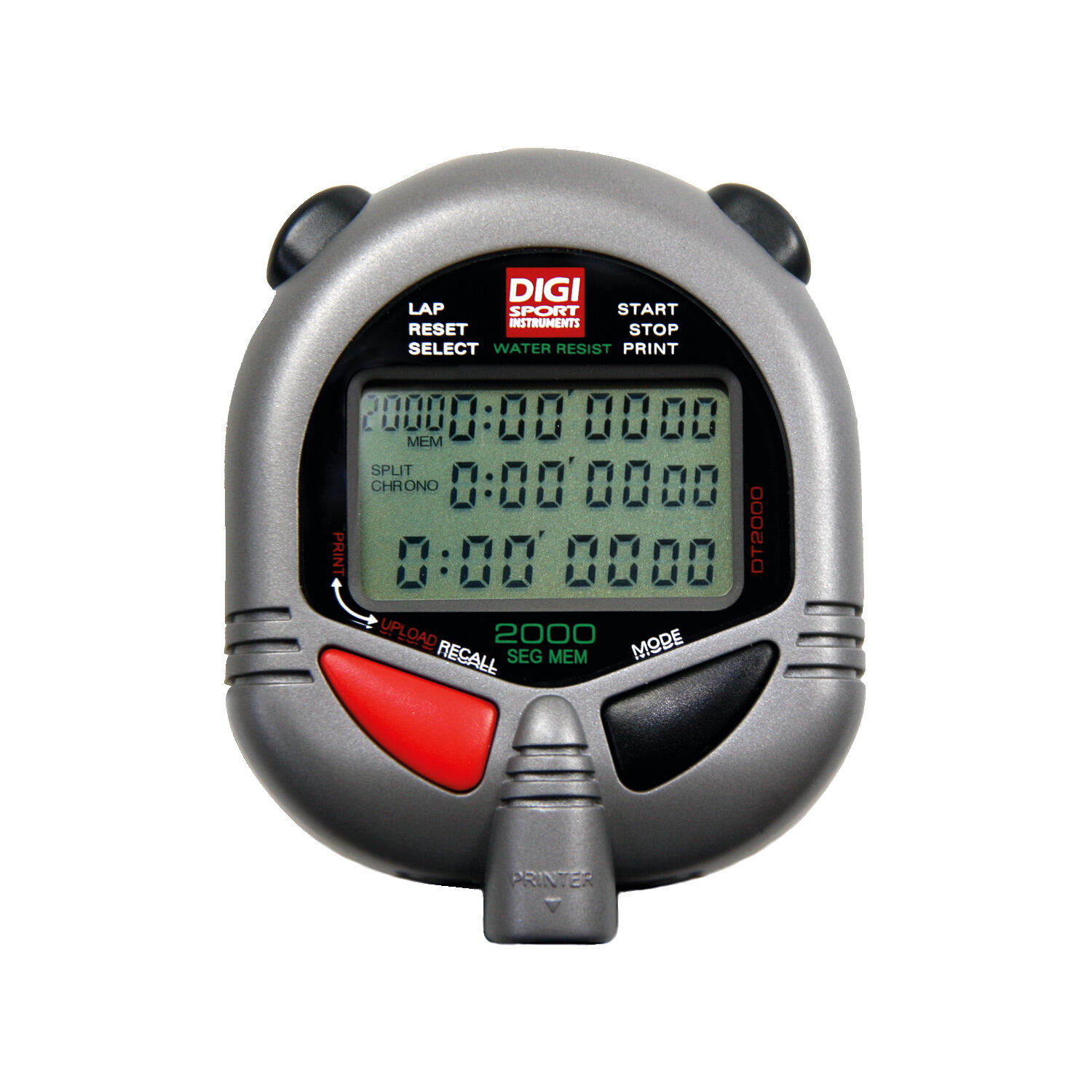 SCHÜTT cronometro PC-500 (500 memoria | ora e data | doppio timer) - cronometro professionale digitale con meccanismo a punto di pressione | antispruzzo | trainer