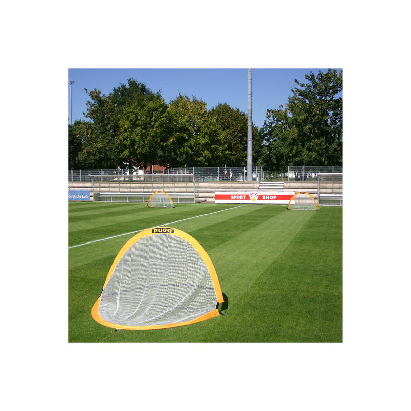 Pugg Fußballtore Pop-Up, 200x75 cm, Gelb, 183x107x107 cm