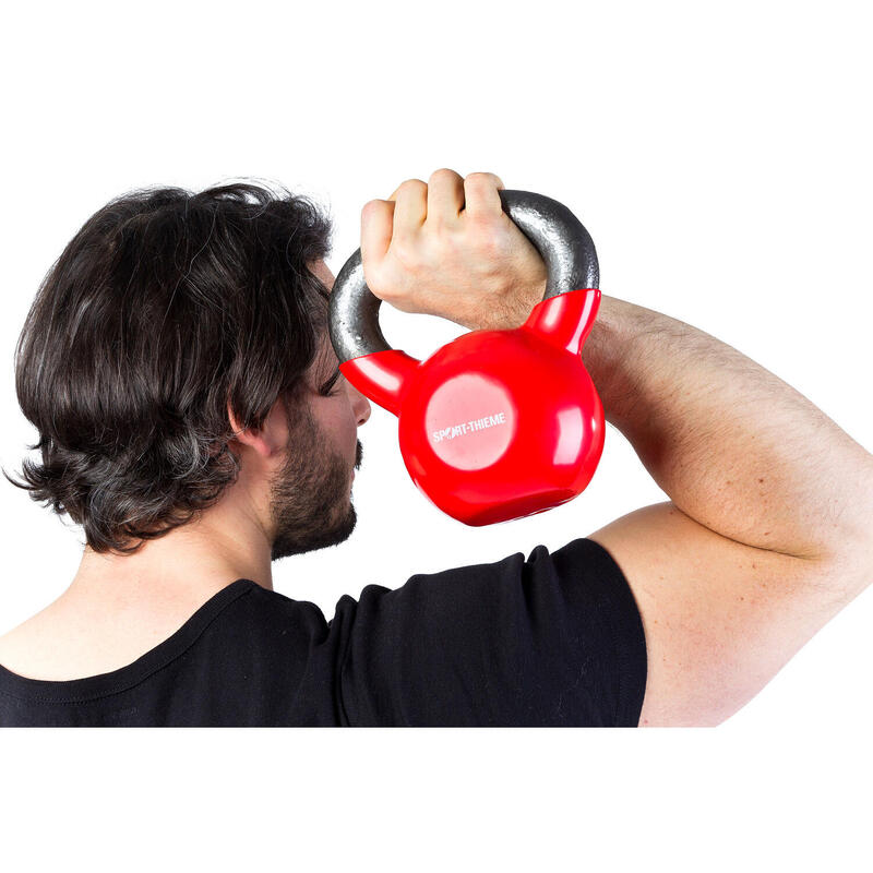 Sport-Thieme Kettlebell Vinyl, 8 kg, Rot