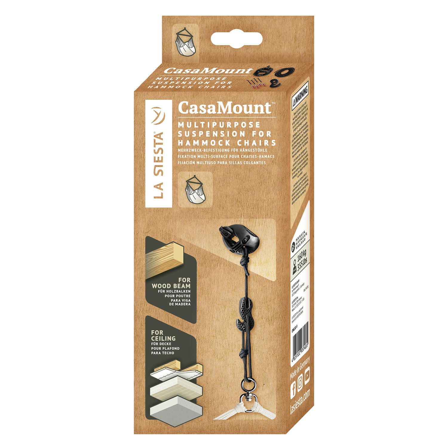 Kit de cordon de fixation pour chaise suspendue ou grotte suspendue Unisexe 3/4