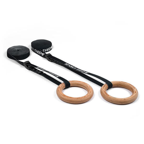 Turnringe-Set Indoor Schwarz Kinder Turnen Unisex Schwarz