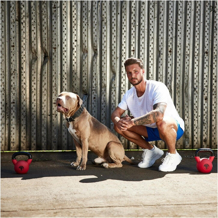 Kettlebell - Komplett Set 144 kg, Gusseisen, Vinyl Beschichtung, Schwunghantel 6/7