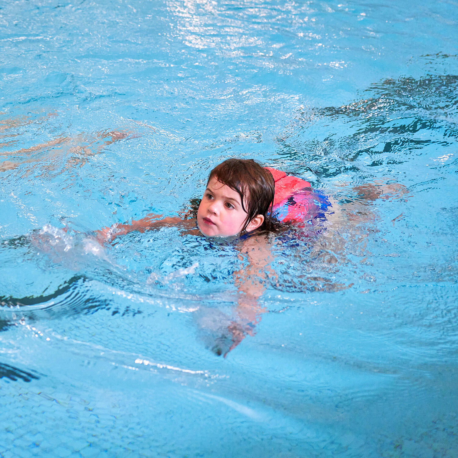 Schwimmgürtel 30–60 kg, 6-teilig Schwimmen Unisex Blau-Rot 3/6