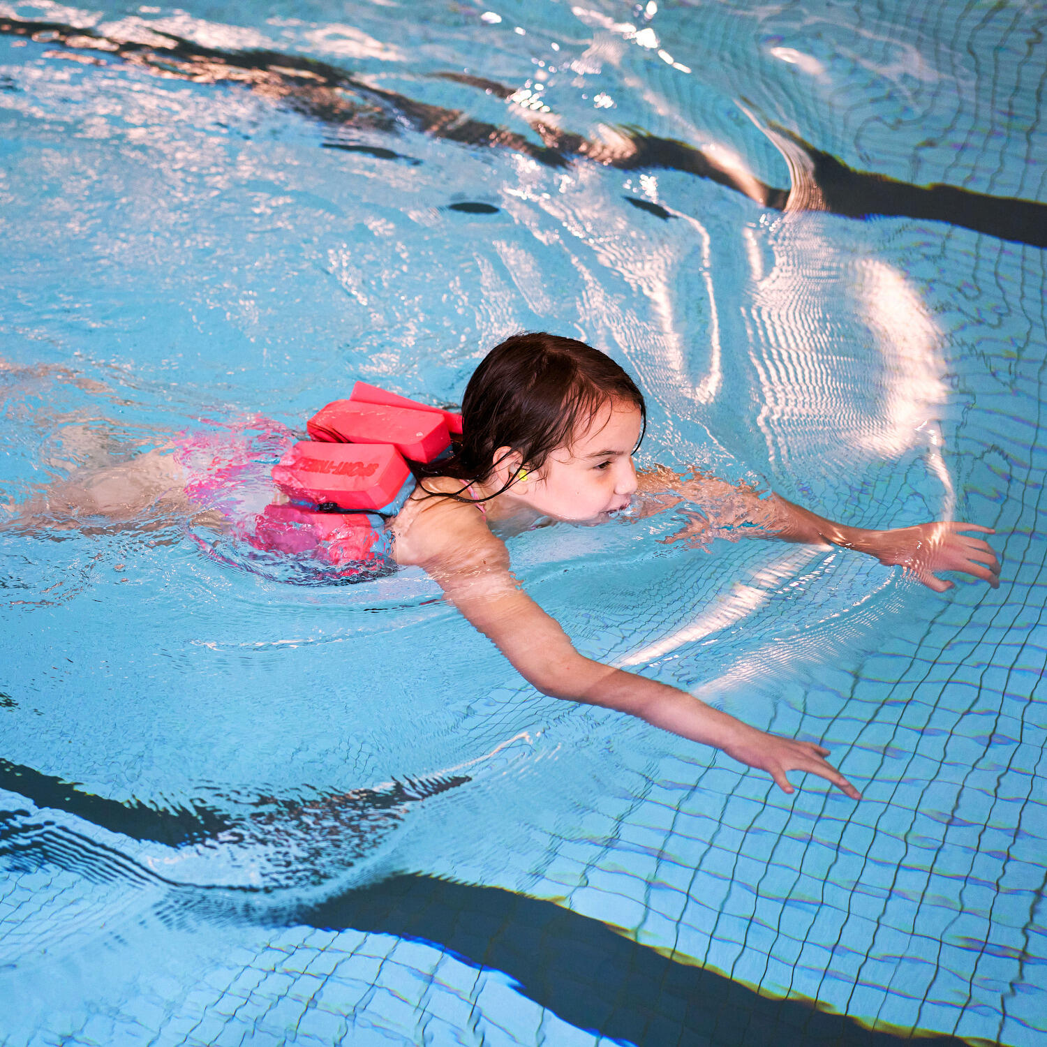 Schwimmgürtel 30–60 kg, 6-teilig Schwimmen Unisex Blau-Rot 4/6