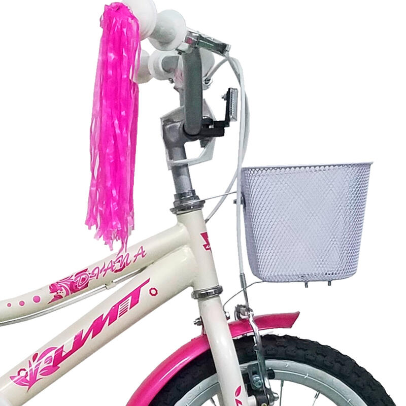 Bicicleta Infantil Montaña Niña Umit Diana Rueda 14" Blanca / Rosa