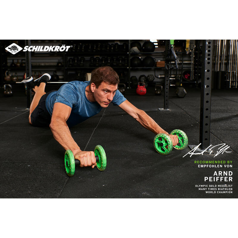 Schildkröt Bauchtrainer Fitness Dual Core Wheels