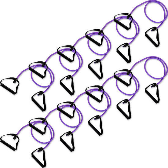 Fitness-Tube-Set Safety Stark Violett Fitness / Krafttraining Unisex Violett