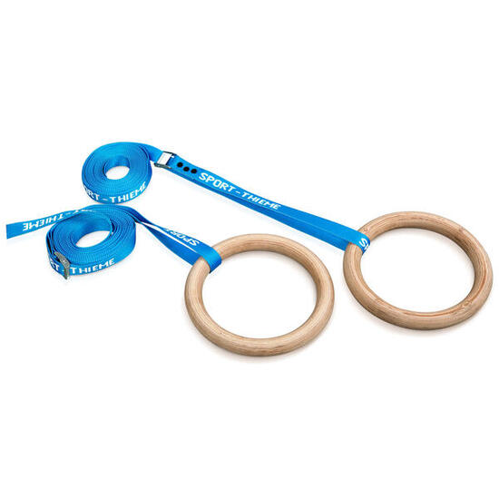 Turnringe-Set Indoor Blau Erwachsene Turnen Unisex Blau