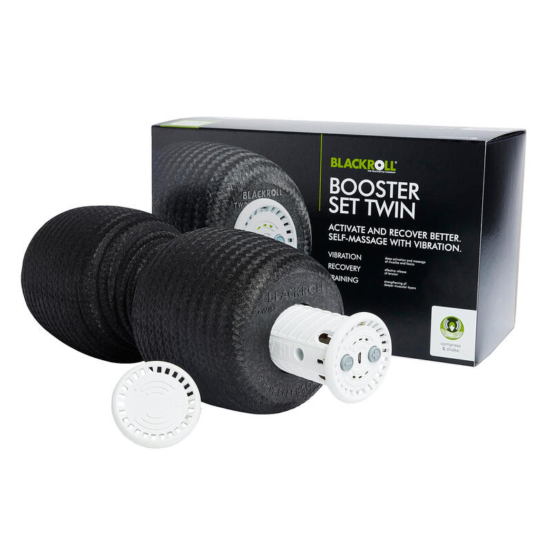 Rouleau de massage vibrant "Booster Set Twin" Blackroll