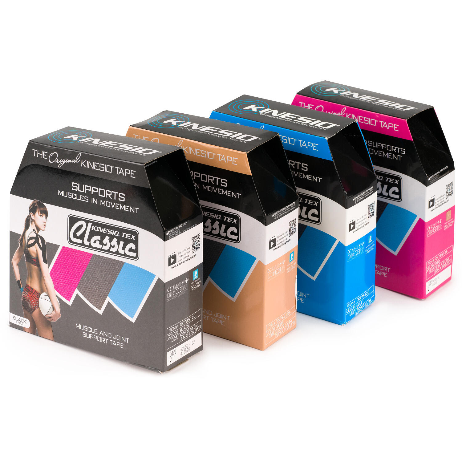 Kinesiologie-Tape Tex Classic 31,5 m Schwarz Schulsport Unisex Schwarz 5/5