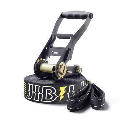 Slackline jibline met boombescherming - slacklining - zwart