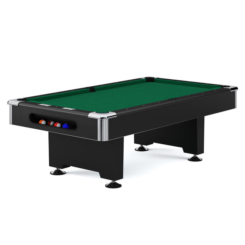 Automaten Hoffmann Billardtisch Club Pro in Schwarz, EuroSpeed Grün, 7 ft