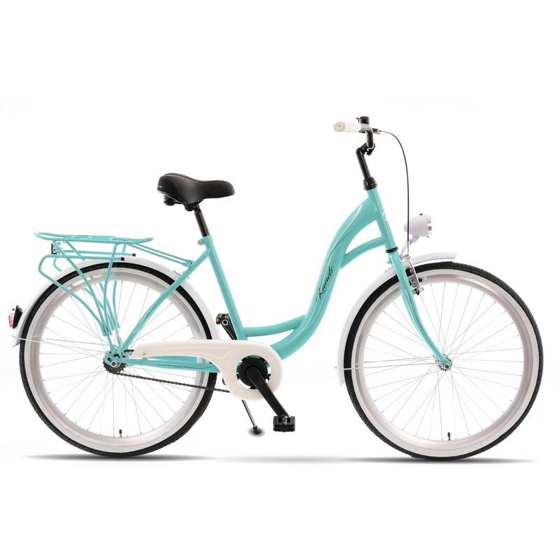Bicicleta Kands® S-Comfort Dama 1 viteze Roata 26" 155-180 cm inaltime, Menta