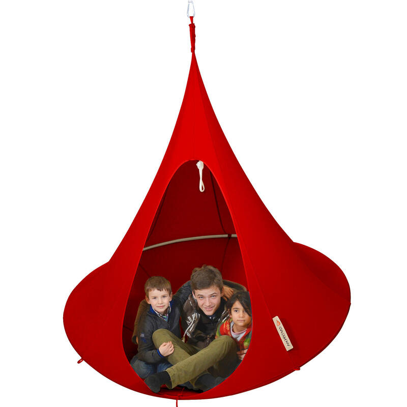 Cacoonworld Nid suspendu « Cacoon », Rouge, Double, ø 1,8 m