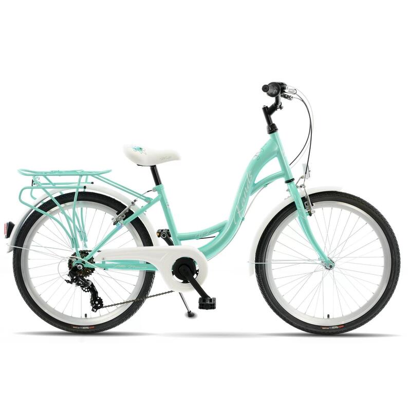 Bicicleta copii 9 - 12 ani Kands® Laguna vs-2 130-165 cm, Roata 24'', Menta