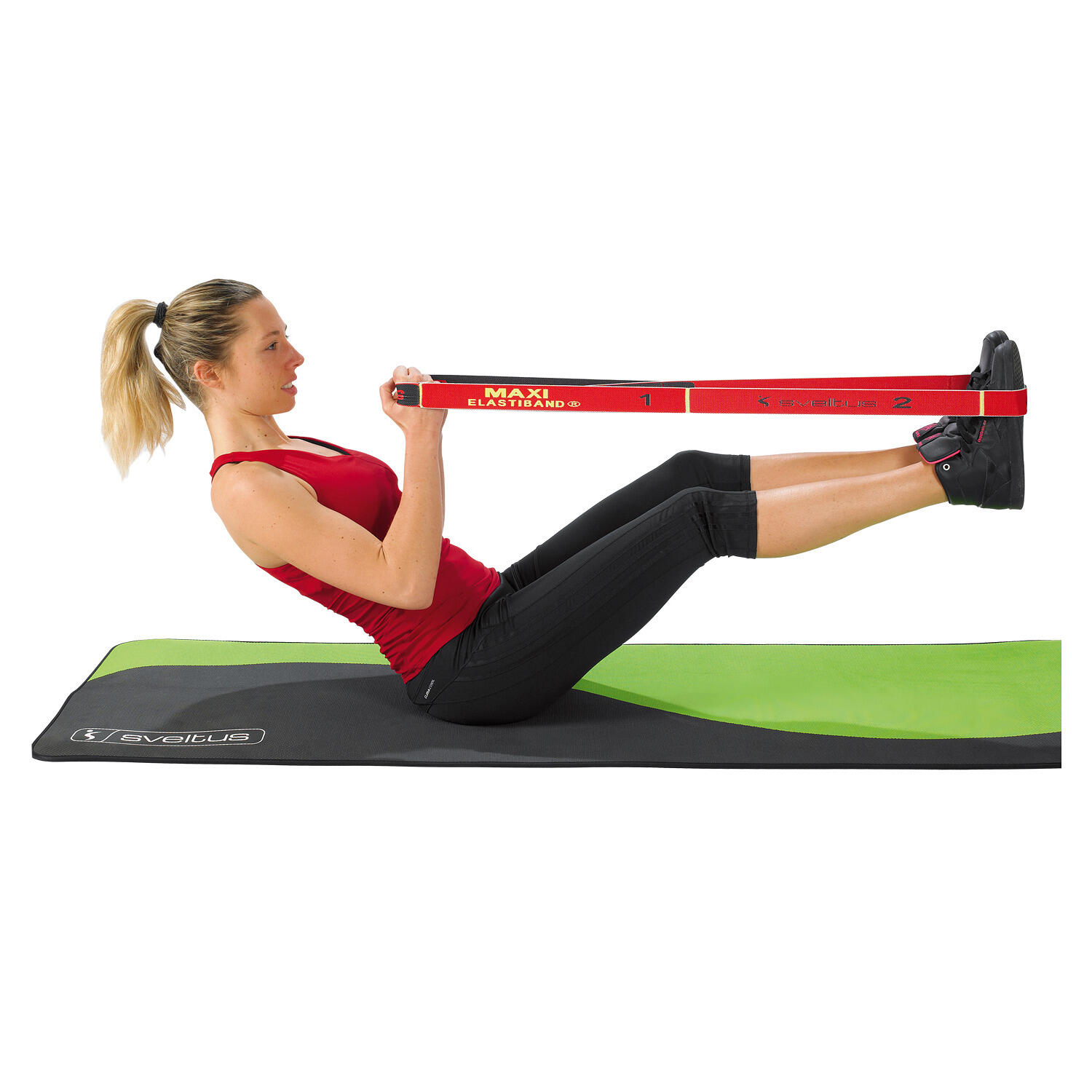 Elastikband Maxi-Elastiband Fitness / Krafttraining Unisex Rot 4/6