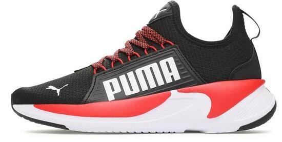 Scarpe running ragazzo puma softride premier slip-on - nero/rosso