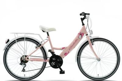 Bicicletta bambini Kands Giulietta. 24". 130-165 cm. 18 velocità. Rosa