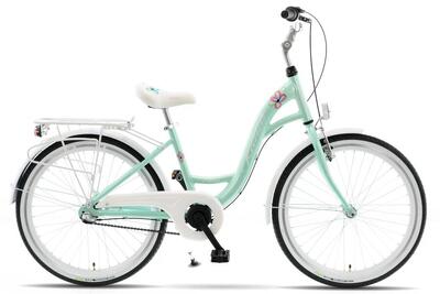 Bicicletta bambini Olivia Alluminio. 24". 130-165 cm. 3 velocità. Menta