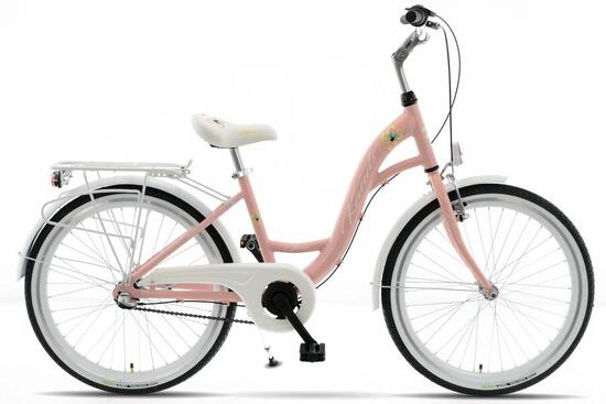 Kinderfiets Kands Olivia, Aluminium, 24", 130-165 cm, 3 versnellingen, Roze
