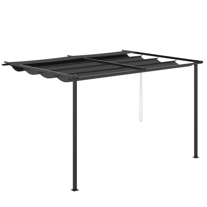 Pérgola para eventos deportivos Outsunny 390x290x220 cm Gris Oscuro