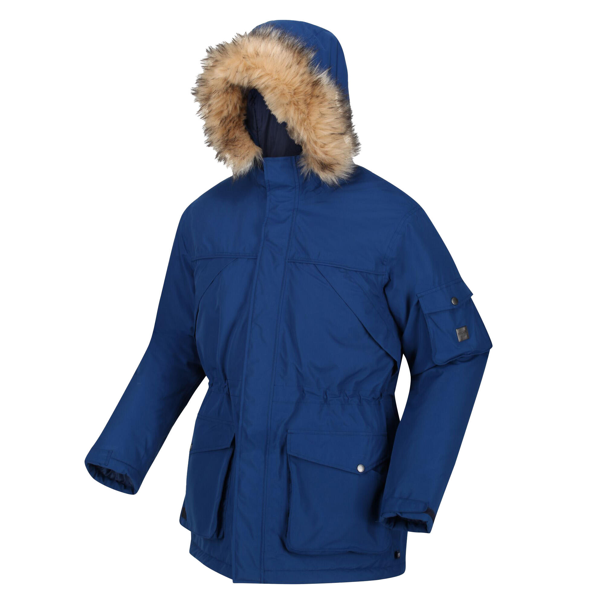 Mens Salinger II Faux Fur Insulated Parka (Aviator Blue) 4/5