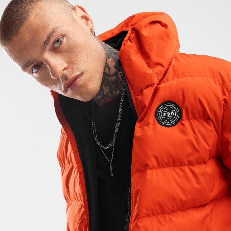 Heren Lifestyle waterbestendig puffer jack Fire SIROKO Levendig Oranje