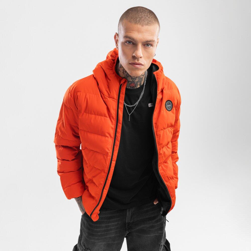 SIROKO Heren Lifestyle waterbestendig puffer jack Fire Levendig Oranje