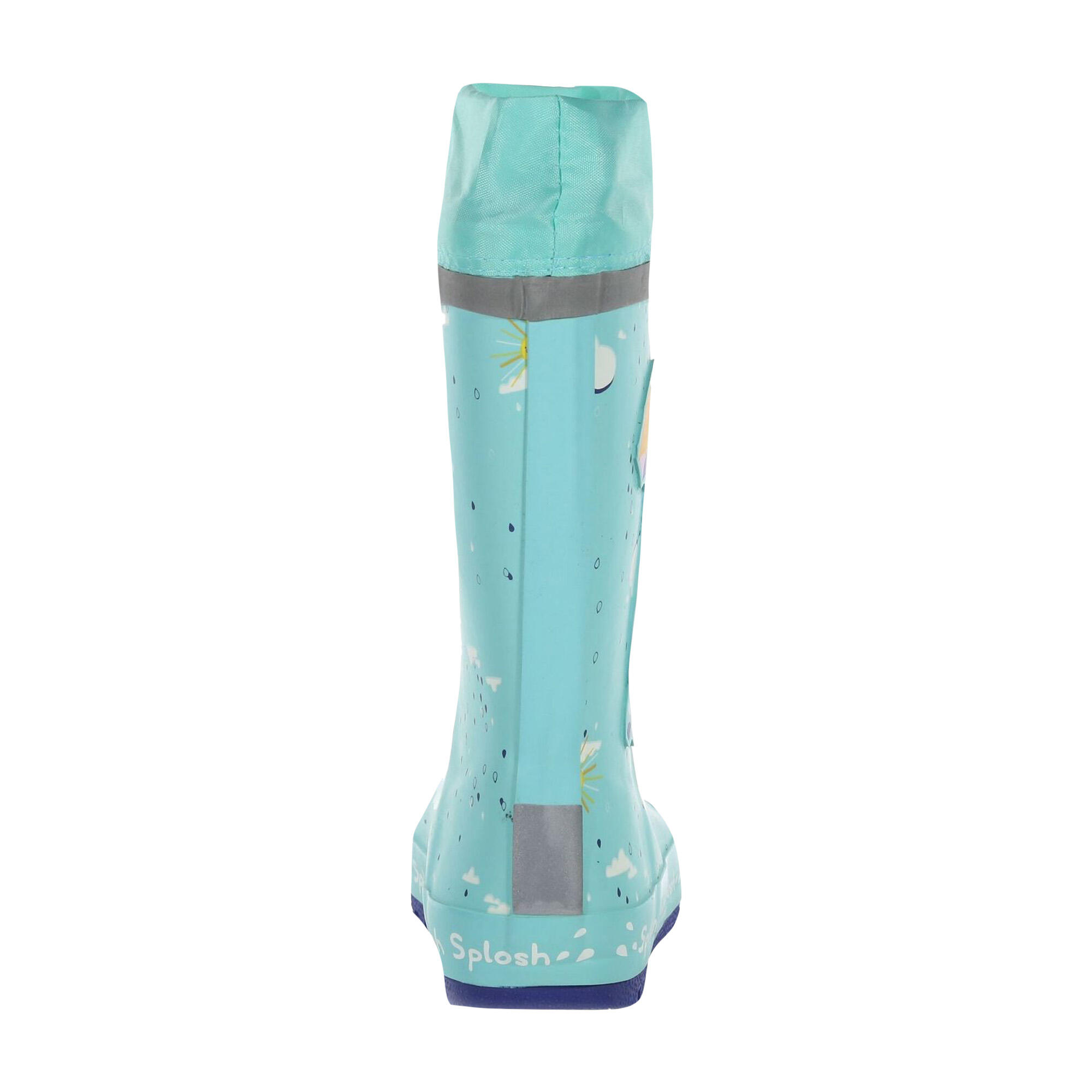 Childrens/Kids Peppa Pig Splash Square Wellington Boots (Aruba Blue) 2/5