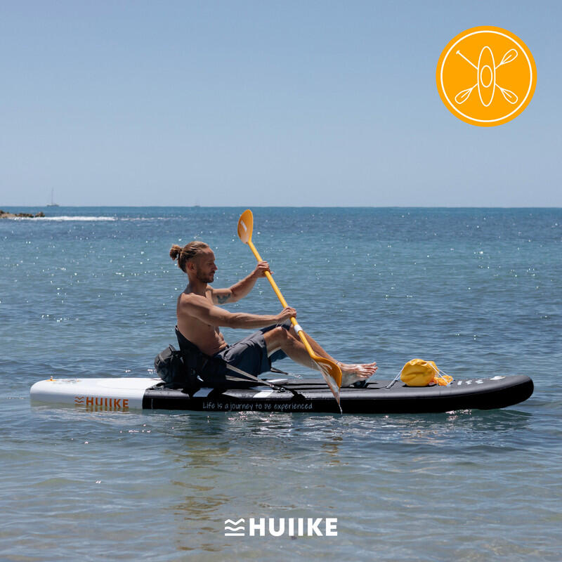 Placă SUP Gonflabilă 10’ Convertibilă în Caiac, până la 130 kg, Neagră