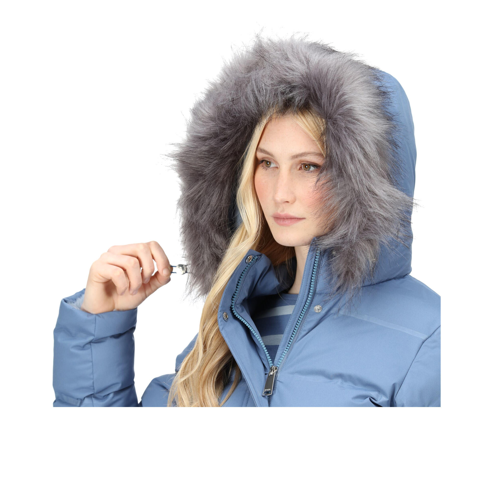 Womens/Ladies Daleyza Thermal Parka (Slate Blue) 4/5