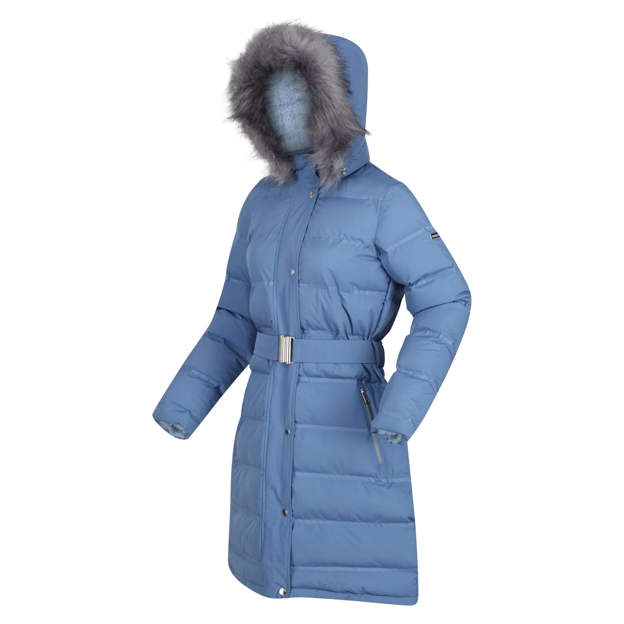 Womens/Ladies Daleyza Thermal Parka (Slate Blue) 3/5