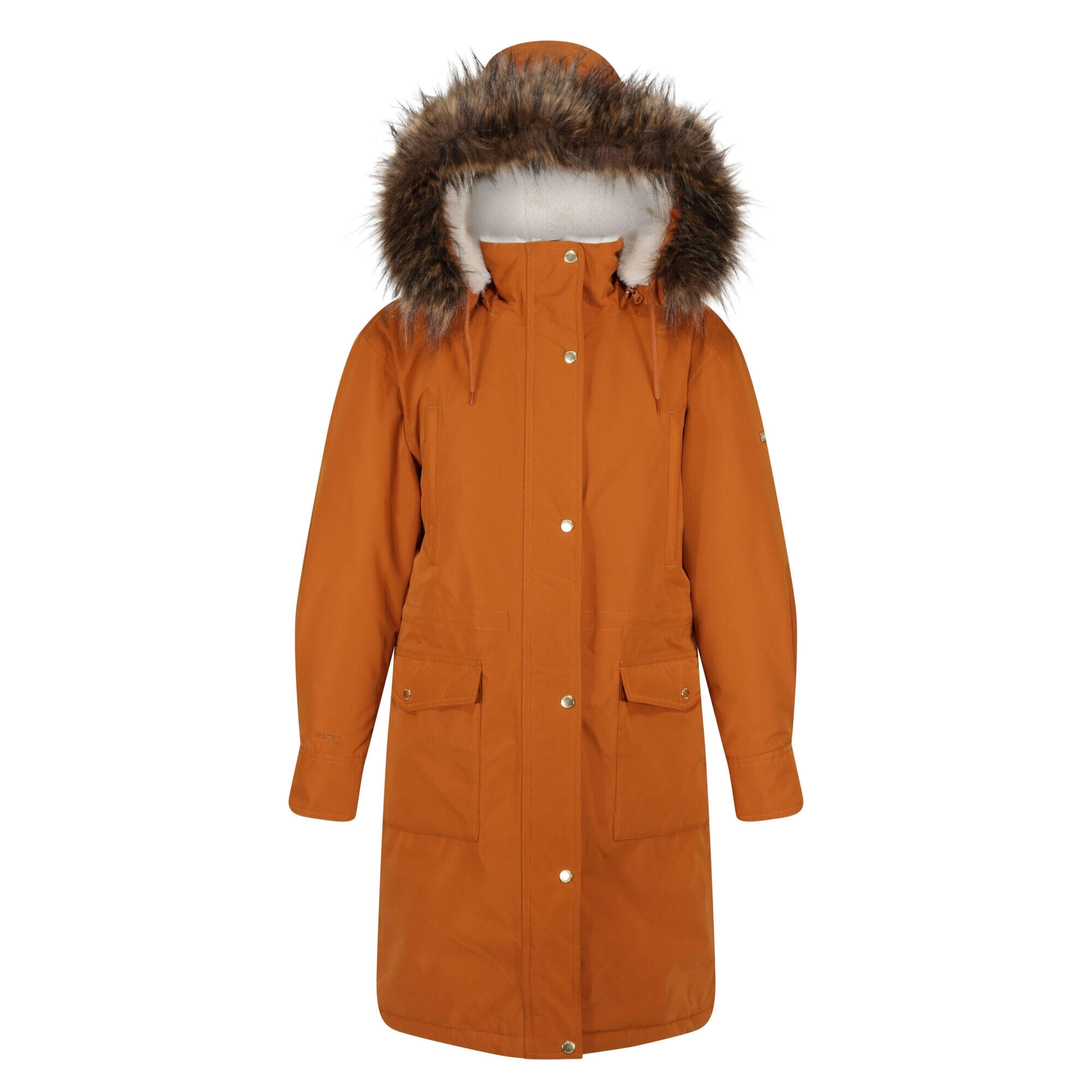 REGATTA Womens/Ladies Shiloh Faux Fur Trim Parka (Copper Almond)